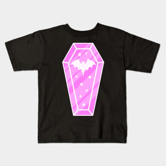 Cute Pink Coffin Kids T-Shirt by RavenWake